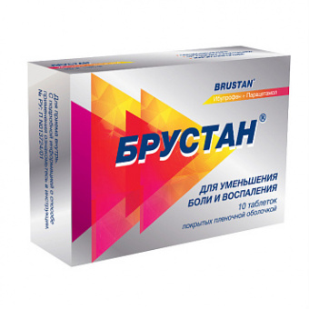 Брустан тбл п/п/о 400мг+325мг №10