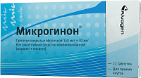 Микрогинон тбл п/о 150мкг+30мкг №21