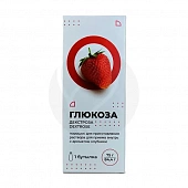 Глюкоза пор д/р-ра д/пр внутрь Клубника 75г бут 84,4г